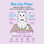 Bentonită litieră, 4 saci, 20 kg, Așternut Pisici, cu Lavandă, 100% Natural